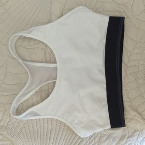 White Amazon essentials sports bra